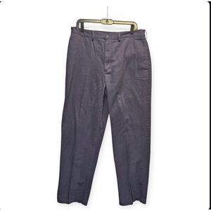 Lands End Chino Dress Pants 34x30 Regular Fit  Navy Blue‎ Classic Preppy Golf